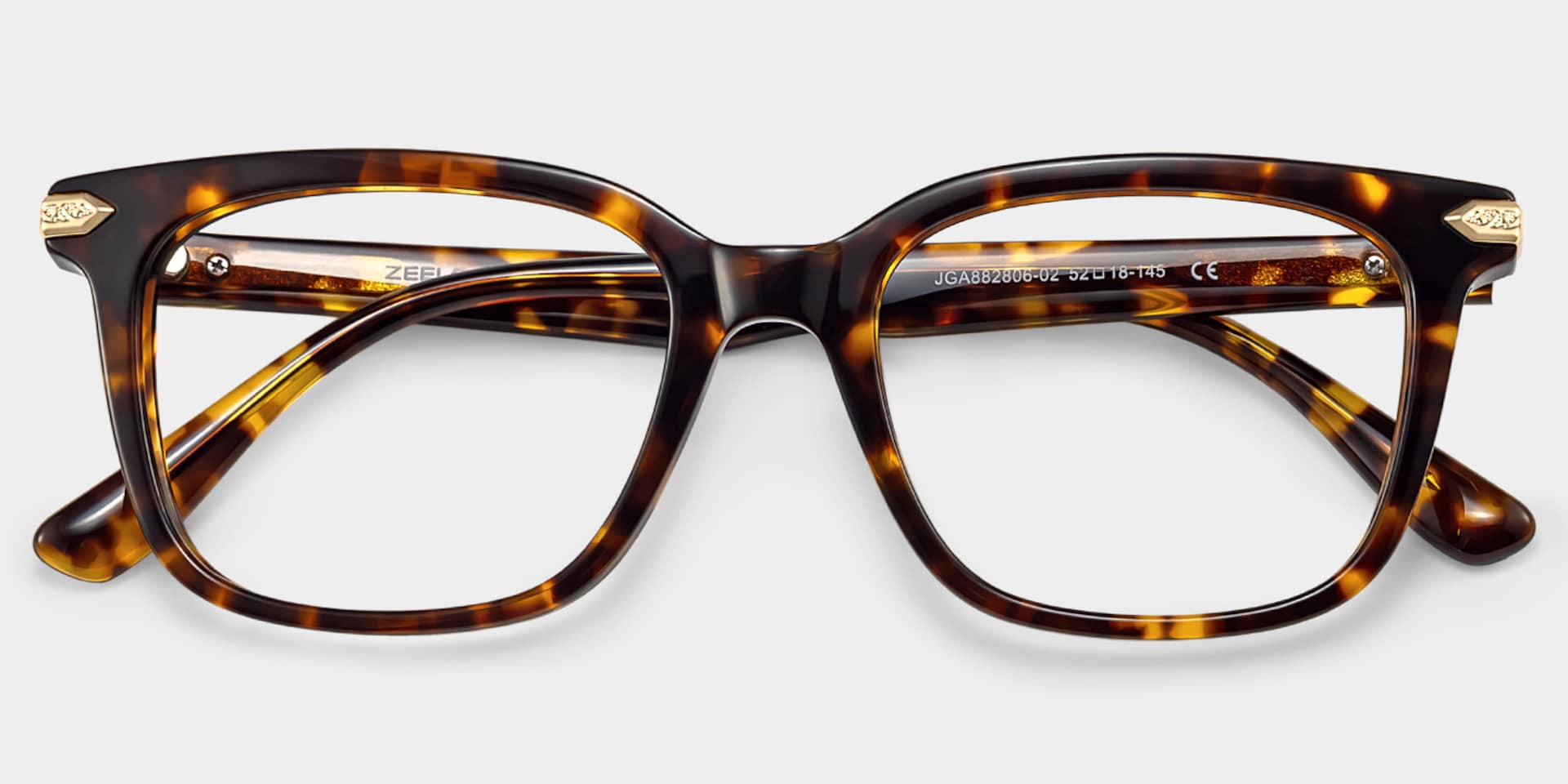 Thomas Tortoise Frame Glasses with Rectangle Frame Online | ZEELOOL2