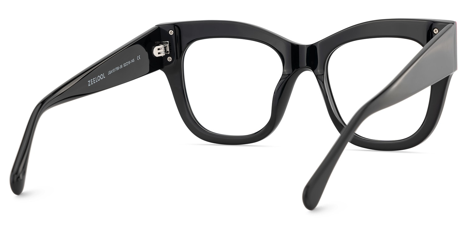 Minfia Square Black Glasses6