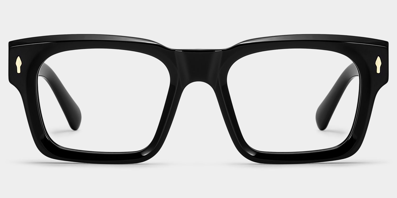 Rectangle Herman Black Frames Designer Glasses0