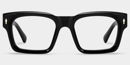 Herman Rectangle Black Glasses0