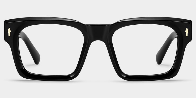 Herman Rectangle Black Glasses