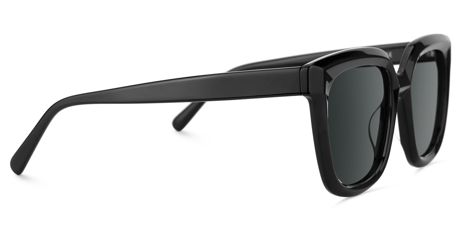 Lark Square Black Polarized Sunglasses3