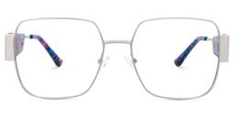 Porsha Square Silver Glasses0