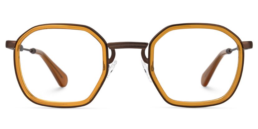 Collette Geometric Yellow Glasses