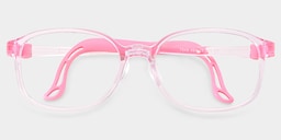 Casey Rectangle Crystal Pink Glasses0