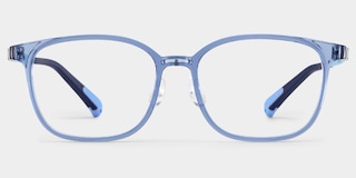 Lane Rectangle Blue Crystal Glasses1