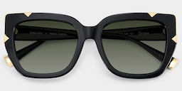 Refined black cat-eyes with a timeless elegance.2