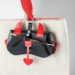 Black Red Little Devil Eyeglasses Bag With Hook2