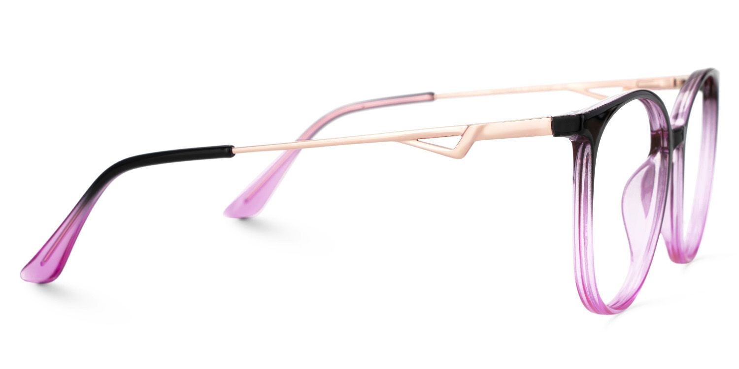 Round Black-Purple Chanty Glasses in thin Frame Style | ZEELOOL Canada2