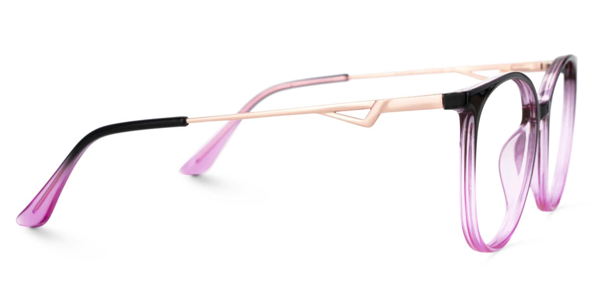 Round Black-Purple Chanty Glasses in thin Frame Style | ZEELOOL Canada2