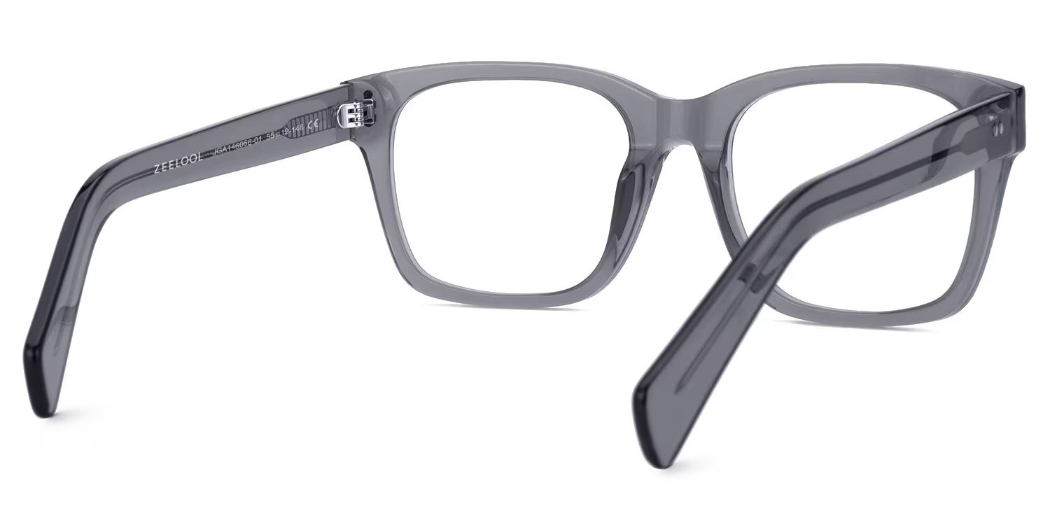 Fussell Square Gray Full-Frame Glasses | Zeelool3