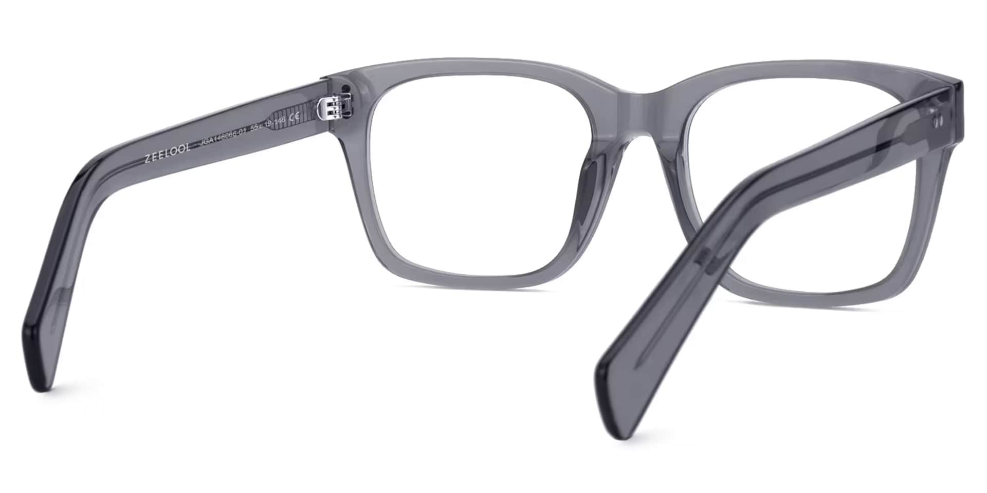 Fussell Square Gray Full-Frame Glasses | Zeelool3