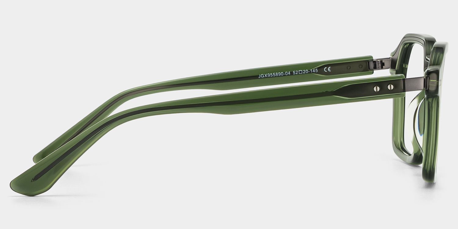 Brendan Green Geometric Mixed Frame Glasses | ZEELOOL4
