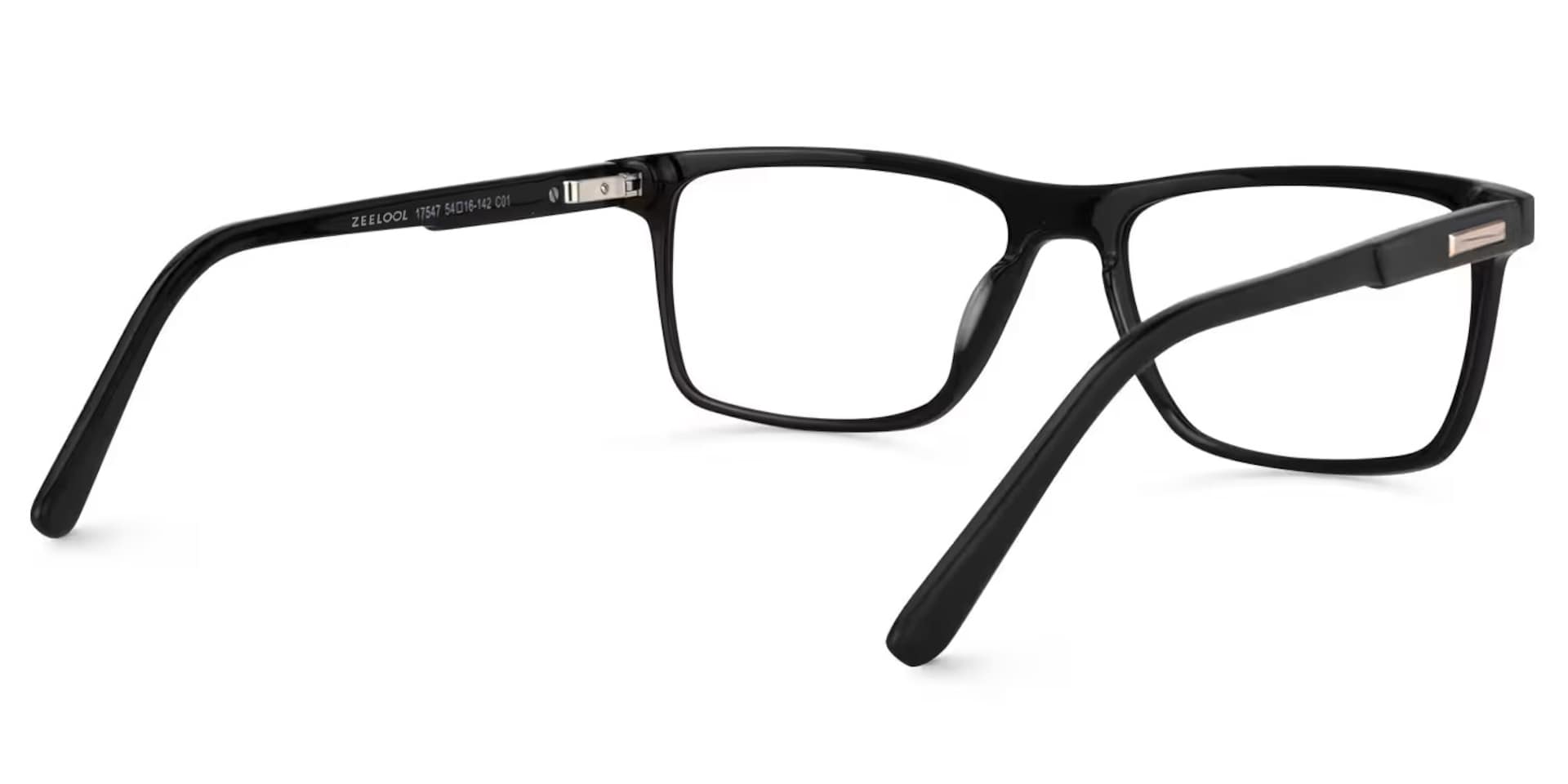 Daniel Rectangle Black Glasses | Zeelool Glasses4