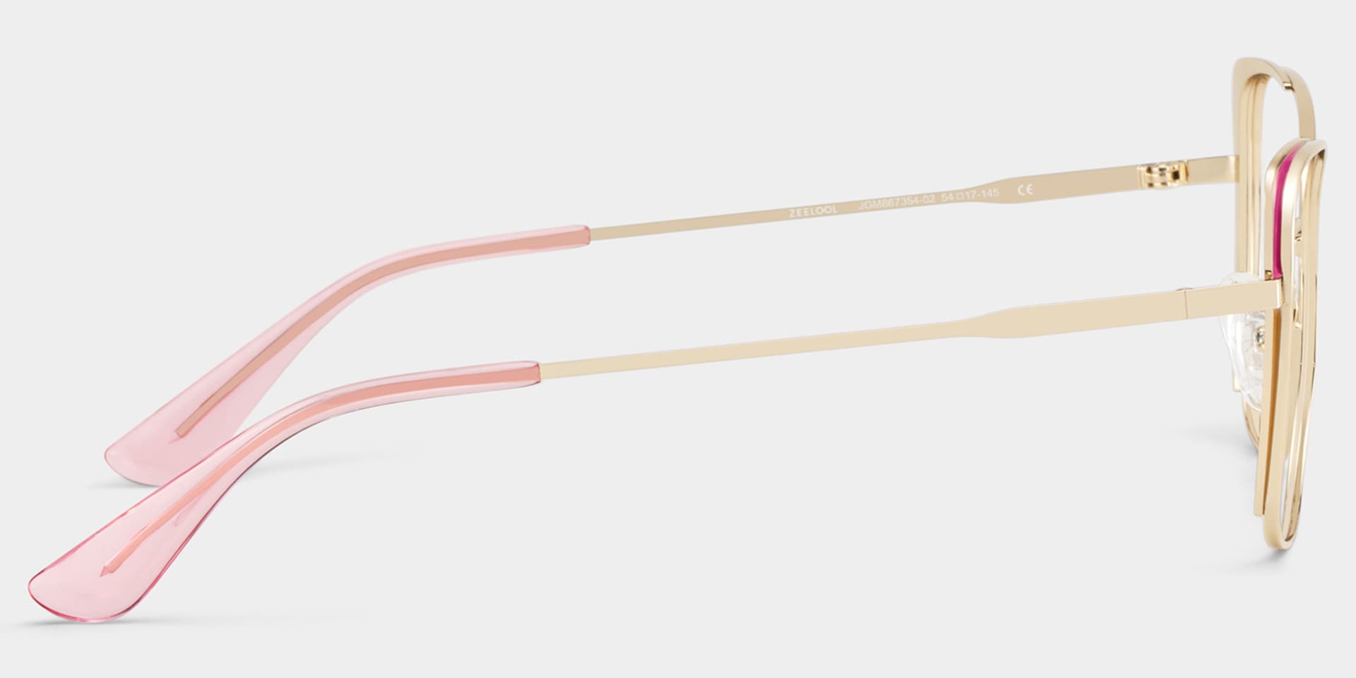 Tessa Pink Gold Frame Glasses with Cat eye Frame Online | ZEELOOL4