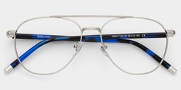 Calvin Silver Aviator Glasses1