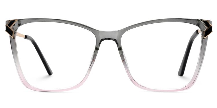 Tricee Gray Pink Square Glasses