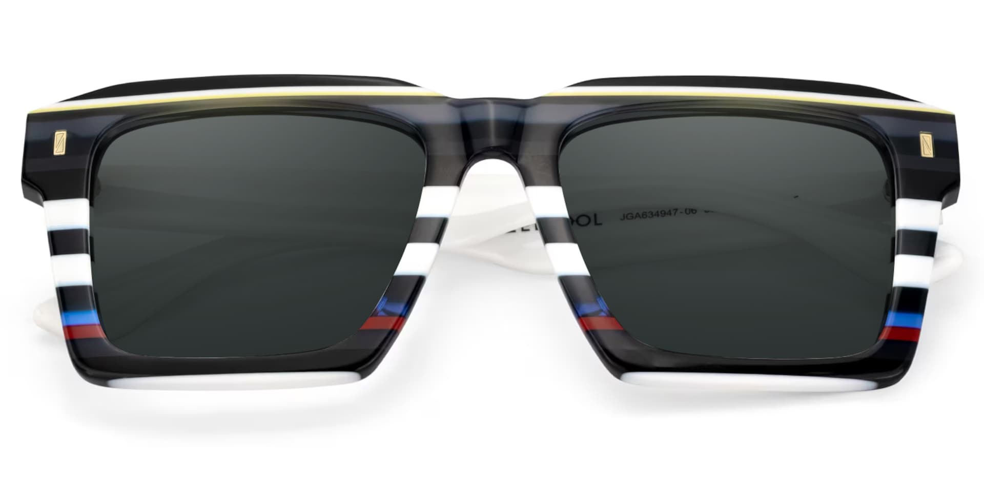 Big Square Sunglasses Frames With Black and White Stripes1