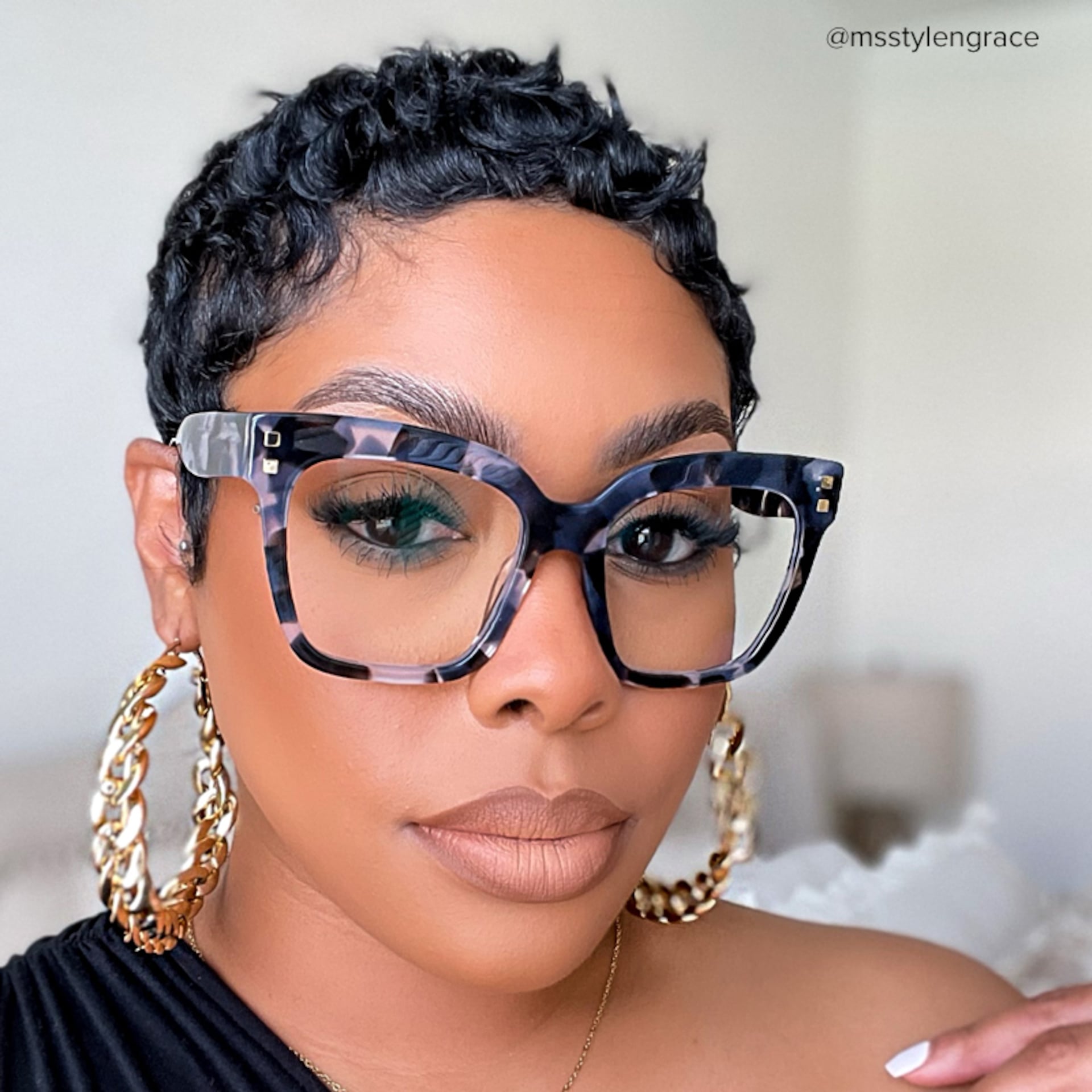 Minguela Square Gray-Tortoise Eyeglasses and Acetate Frames5