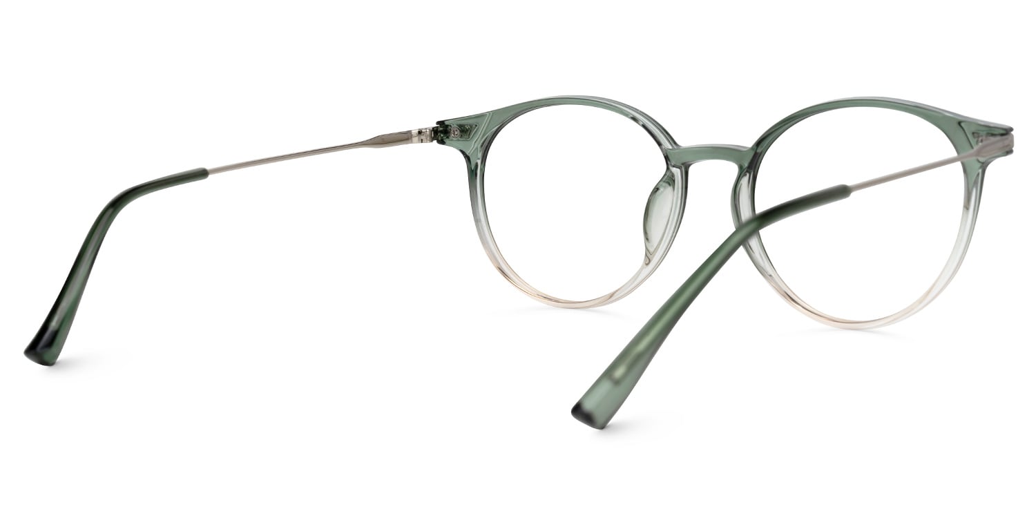 Round Elnora Green Glasses deals Zeelool Glasses