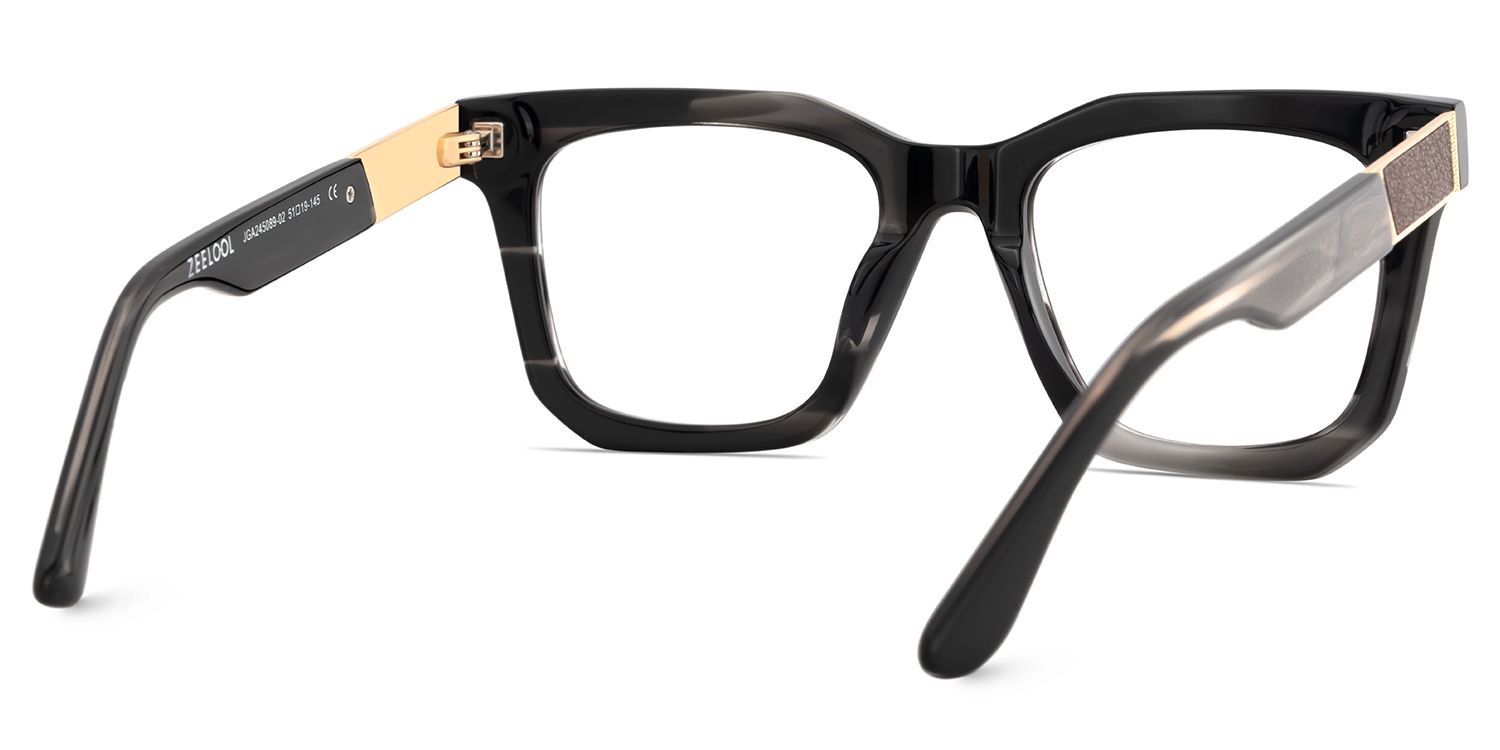Nichole Square Black Frame Eyeglasses for Men | Zeelool5