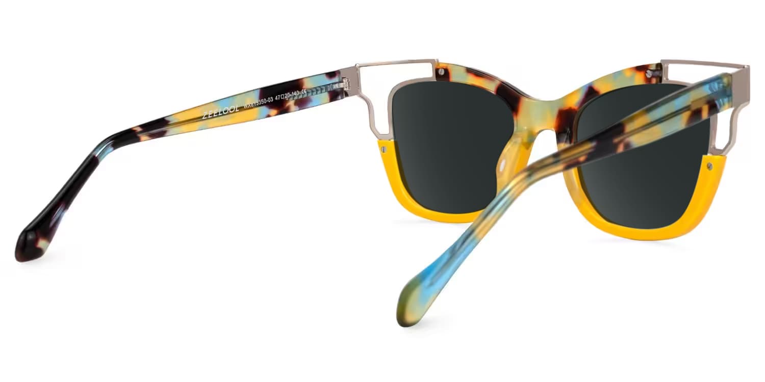 Rhoden Yellow Cateye Frame Sunglasses | Zeelool3