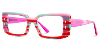 Gleam Rectangle Red Glasses3