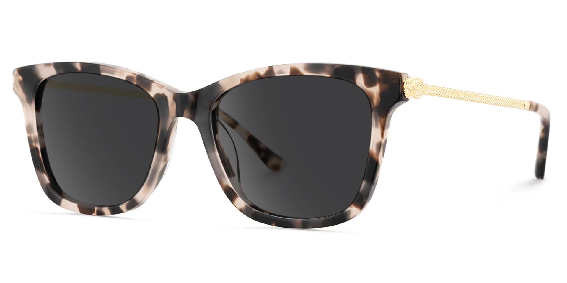 Large Rectangle Eyeglasses With Woven Metal Temples2