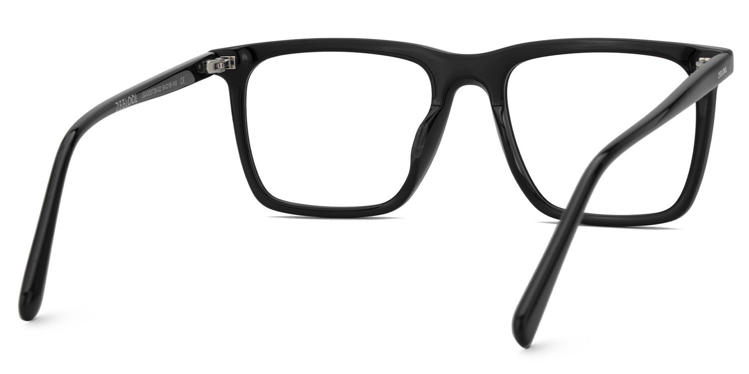 Frantz Thin Black Square Glasses For Men | Zeelool5