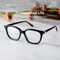 Miles Black Square Glasses0