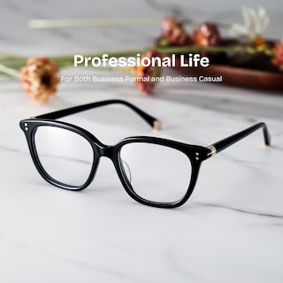 Miles Square Black Glasses0