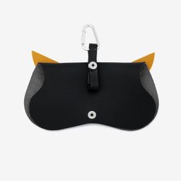 Black Yellow Owl Shape Eyeglasses Bag With Hook5