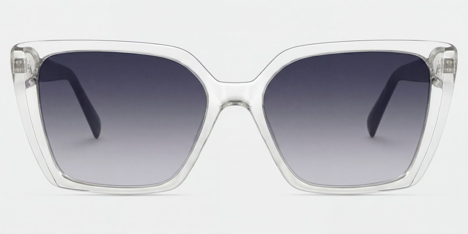 Emery Acetate Clear Square Frame Sunglasses | ZEELOOL0