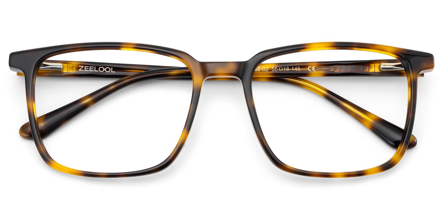 Rectangle Tortoise Eyeglasses- Aidan Acetate Frame Glasses2