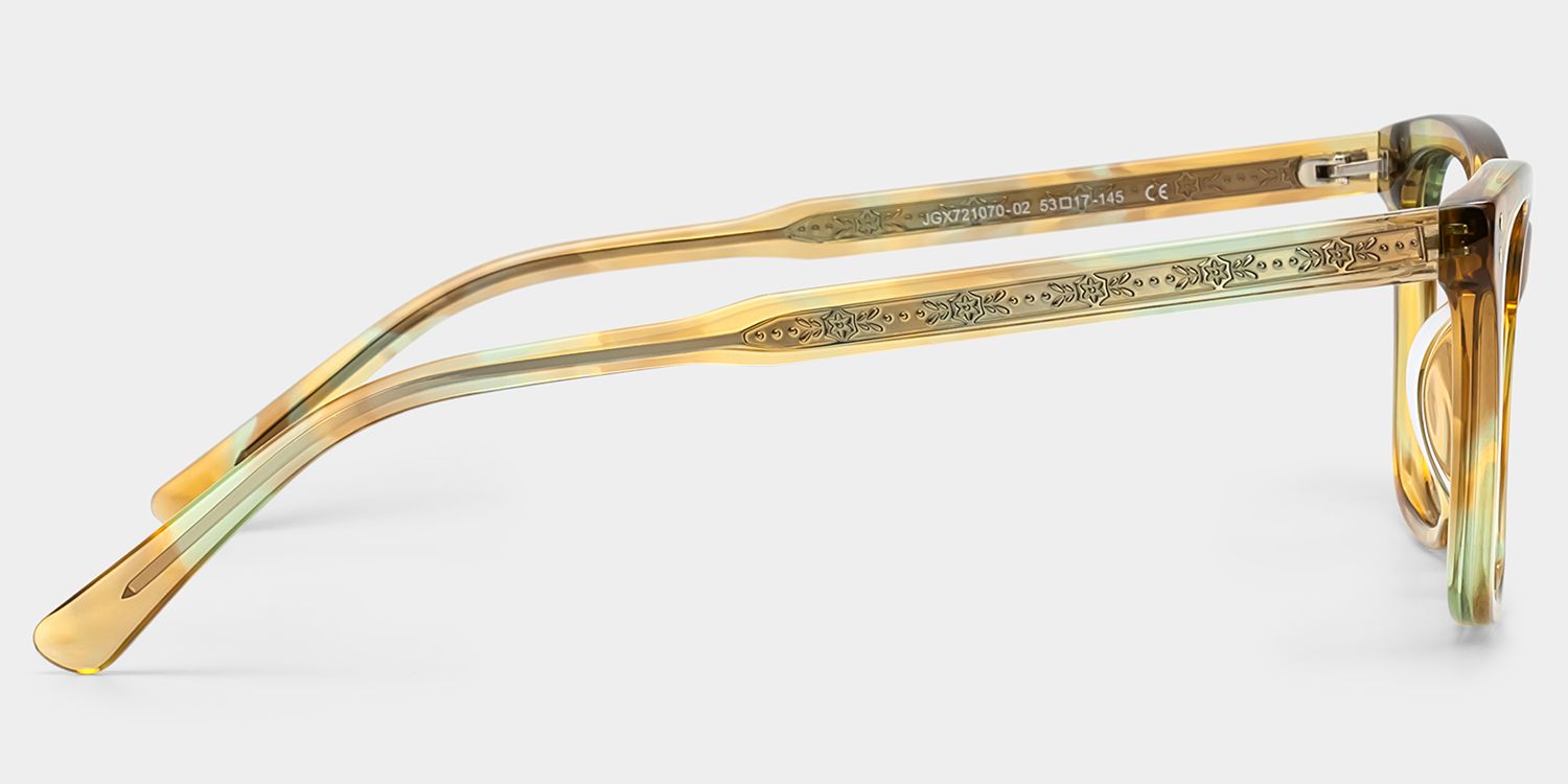 Tyler Floral Prescription Tortoise Square Glasses | ZEELOOL