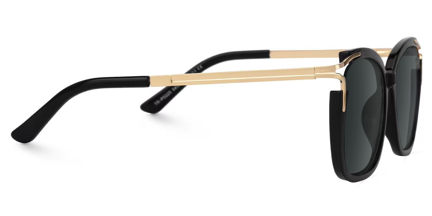 Spring hinges Sidibe Sunglasses, Sidibe Black Sunglasses -Zeelool2