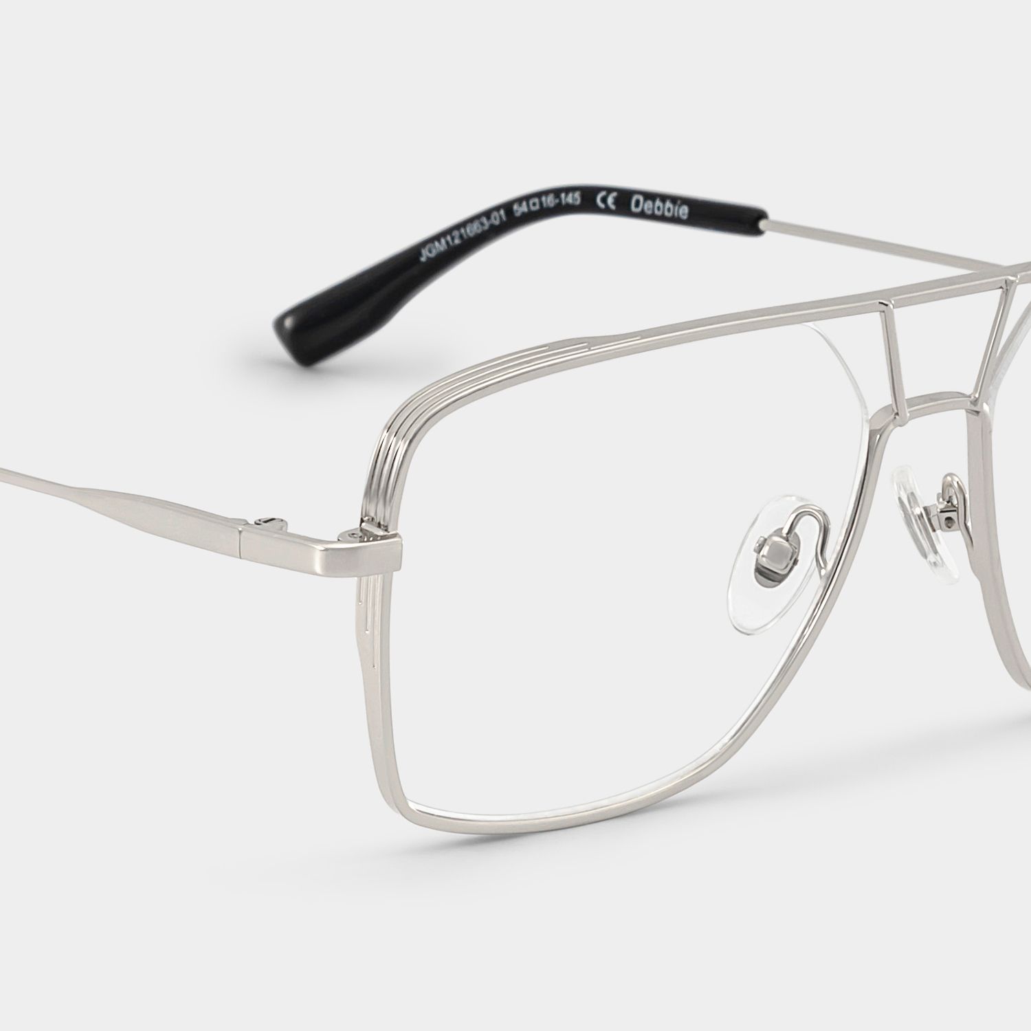 Debbie Silver Metal Frame Aviator Glasses | ZEELOOL x Prabal Gurun