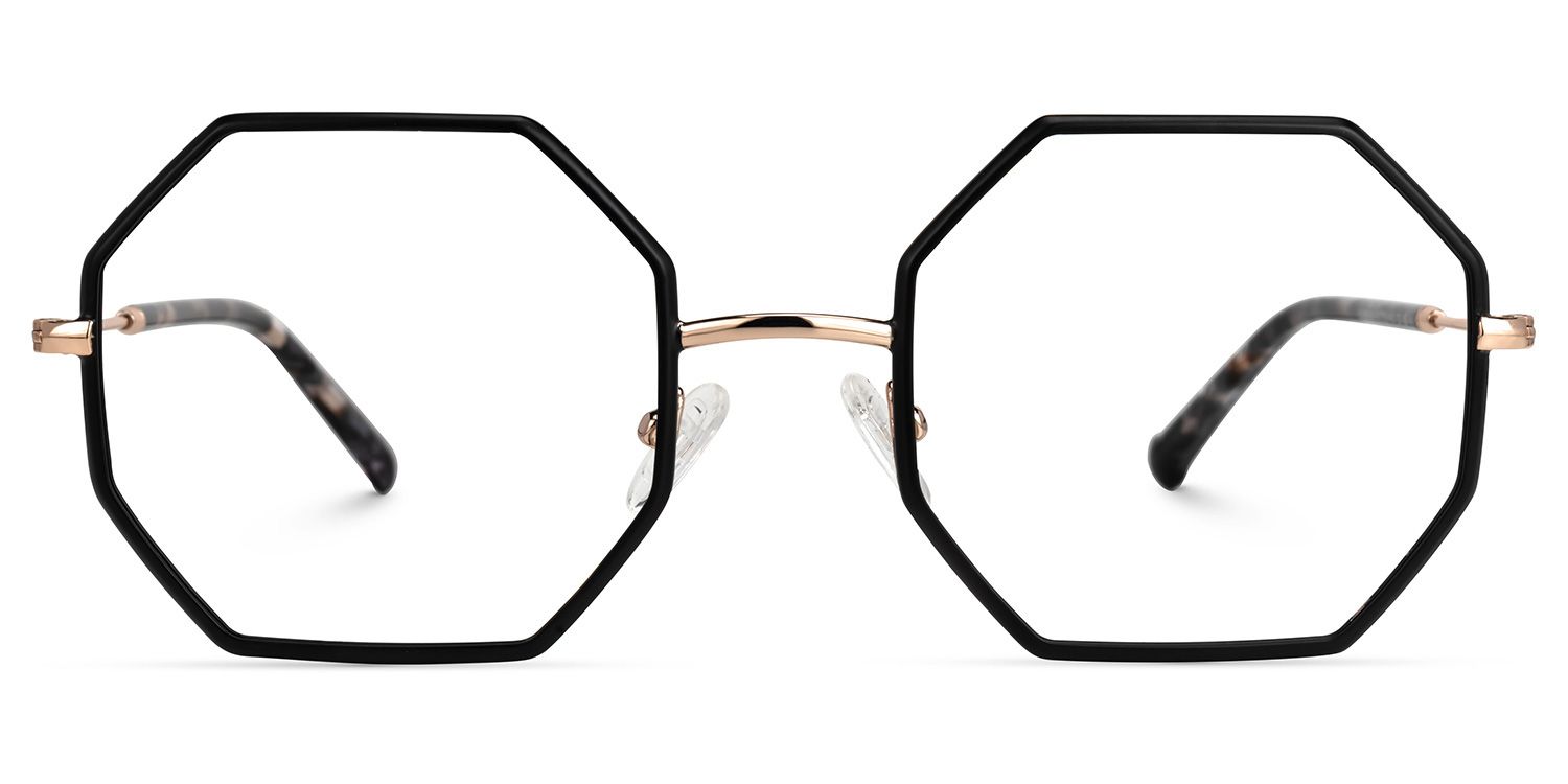 Geometric Griffith Black Frame Glasses for Sale | Zeelool1