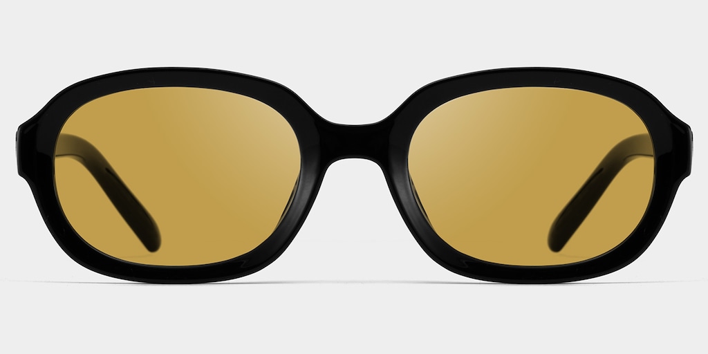 Astra Geometric Black Polarized Sunglasses