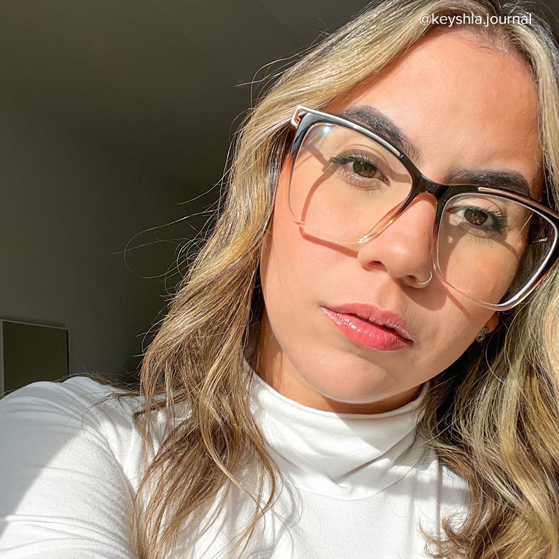 Krystle Square Multicolor Eyeglasses and Wide Frames4