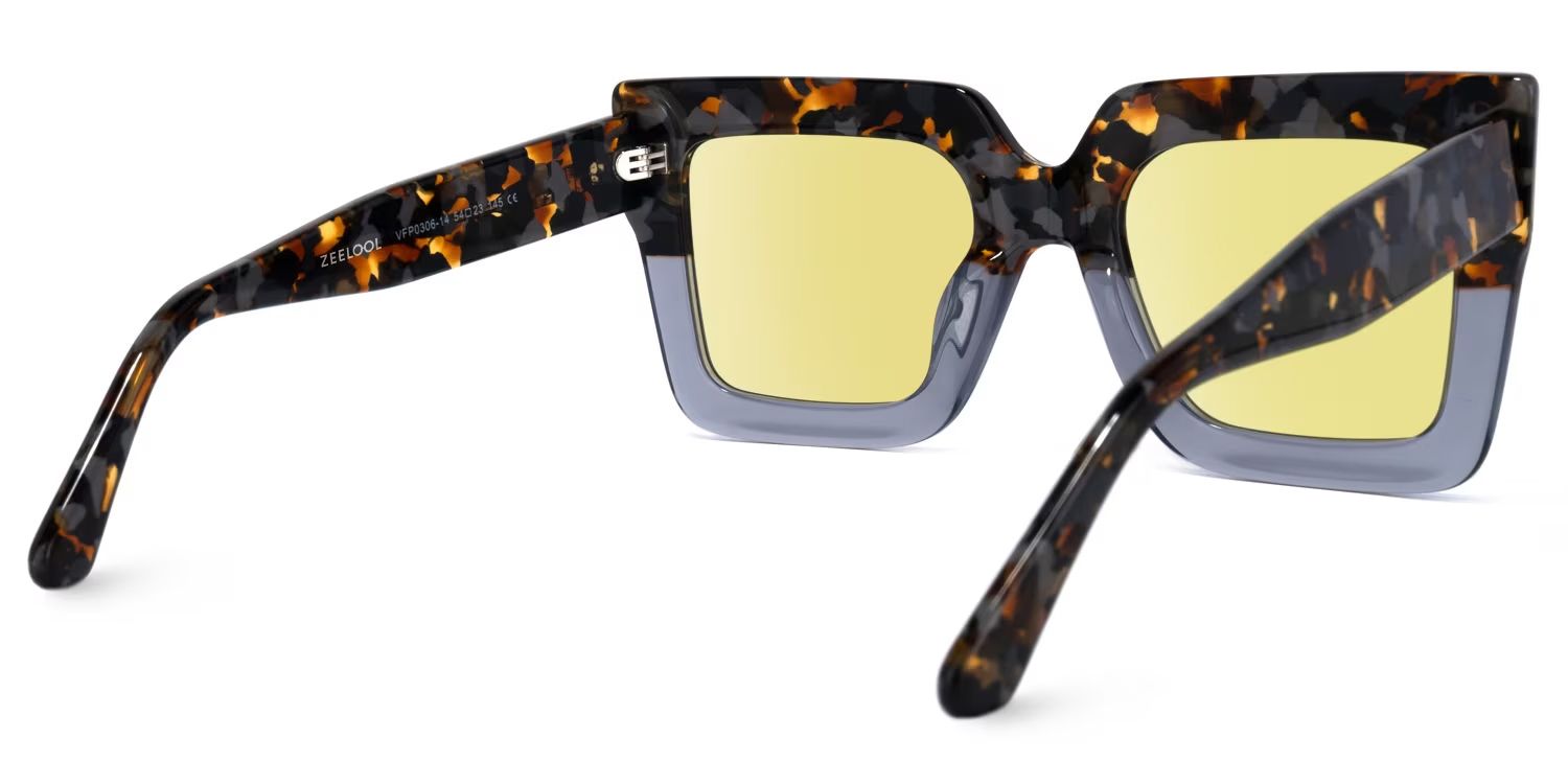 Brandon Square Gray Sunglasses and Two-tone Frames3