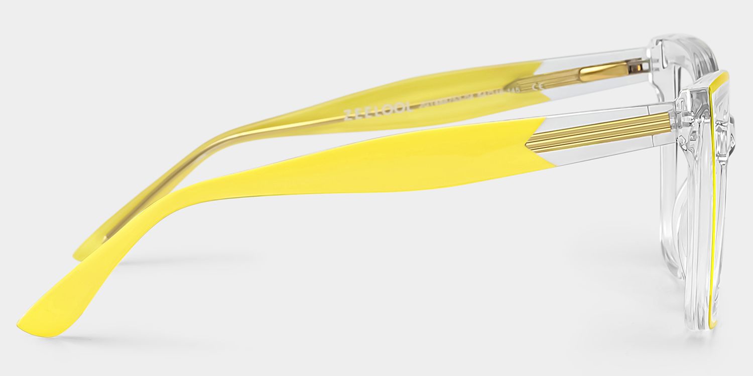 Mirta Square Yellow Glasses | Zeelool Glasses3