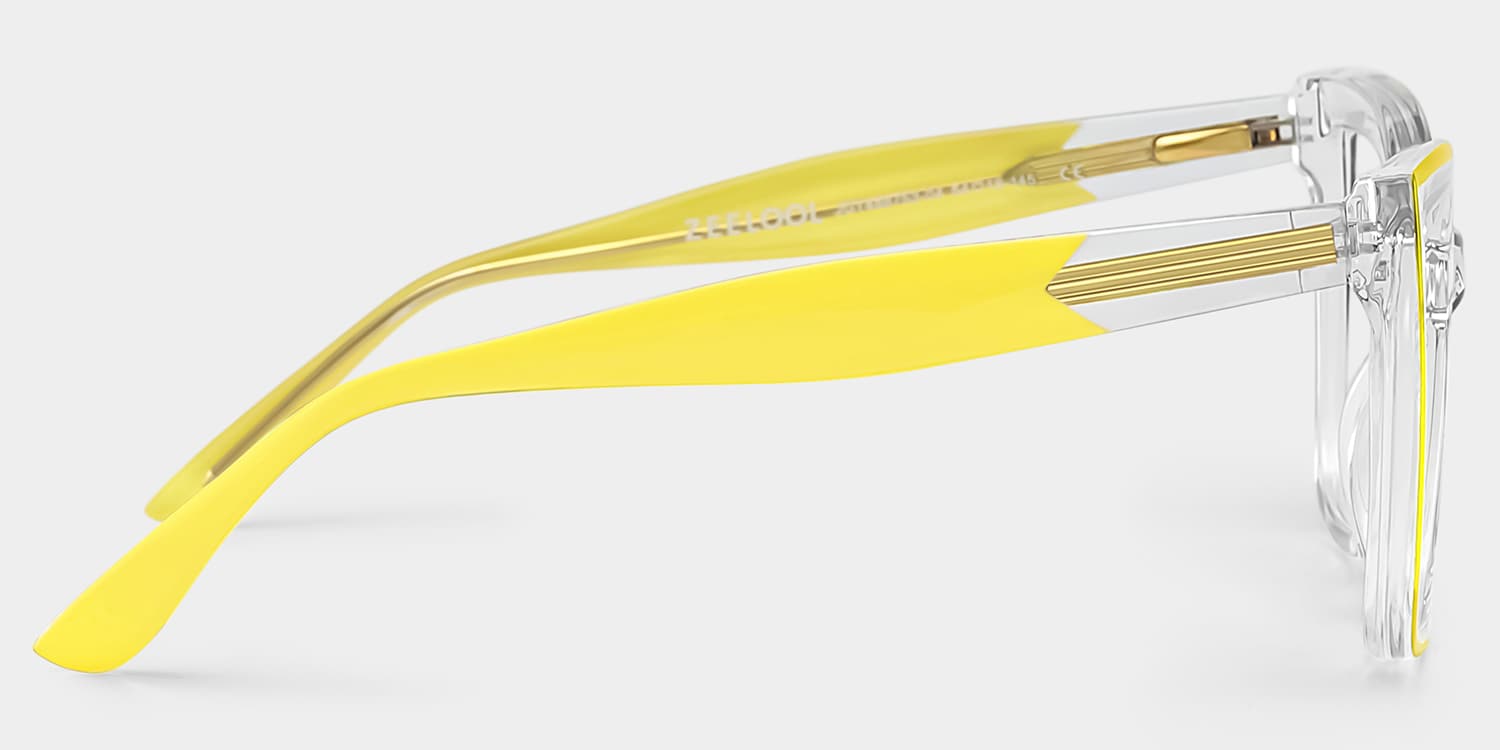 Mirta Square Yellow Glasses3