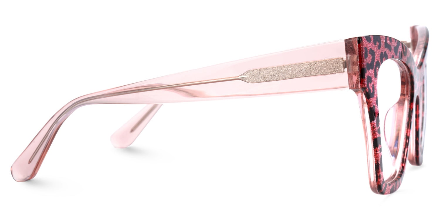Ansyah Cateye Pink Leopard Glasses3