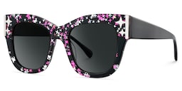 Minfia Square Black Pink Glasses3