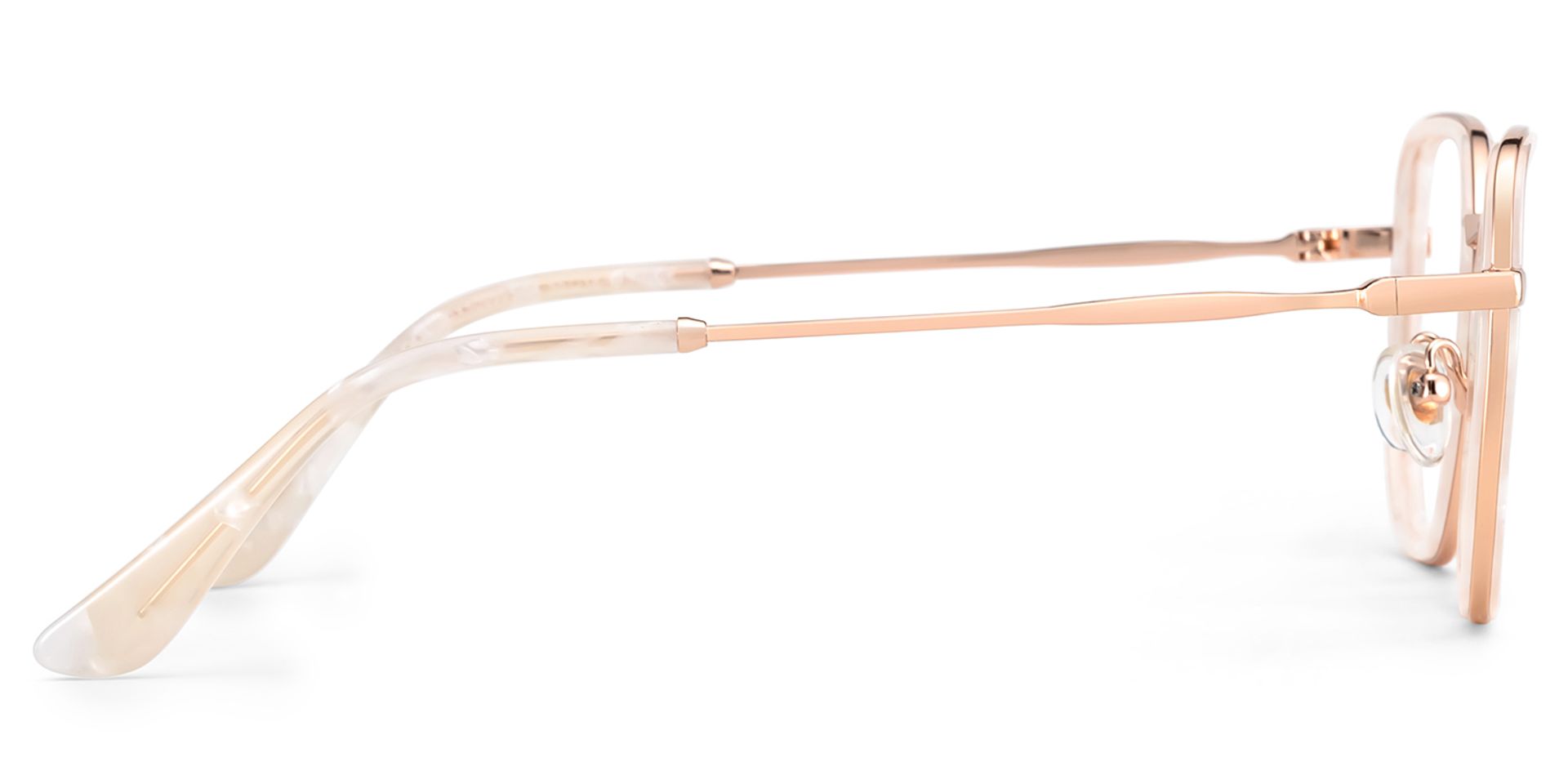 Levi Eyeglasses in Geometric Pearl White Frame | Zeelool4