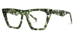 Cecile Cat Eye Green-Floral Glasses1