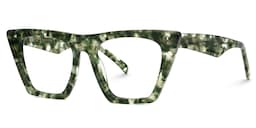 Cecile Cat Eye Green-Floral Glasses1