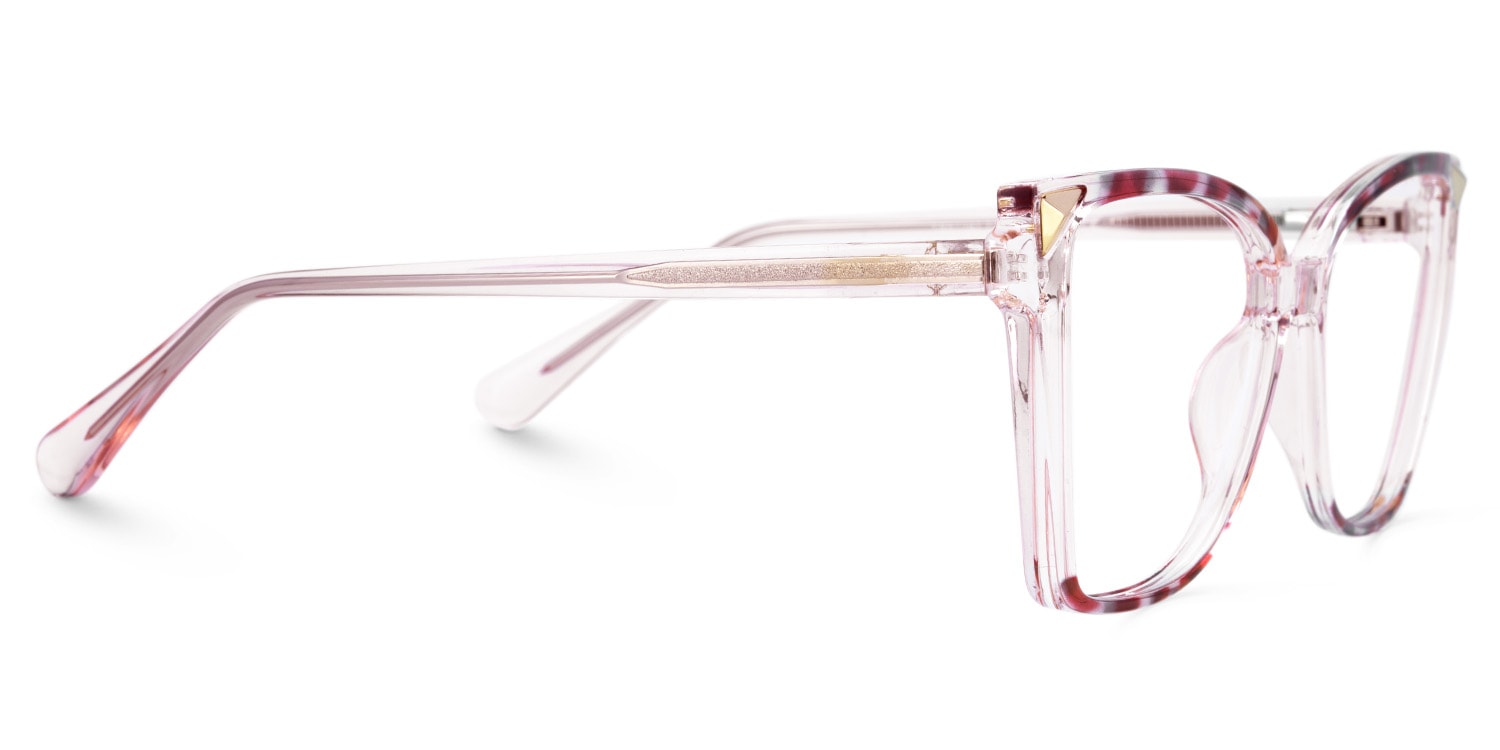 Women's Pink Eyeglasses Frames With Butterfly Shape3