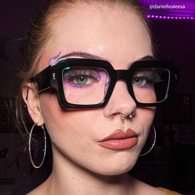 Bobbee Square Black Glasses | Zeelool Glasses9